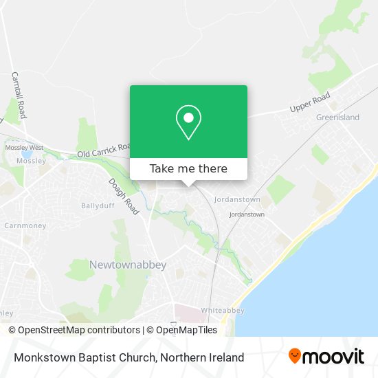 Monkstown Baptist Church map