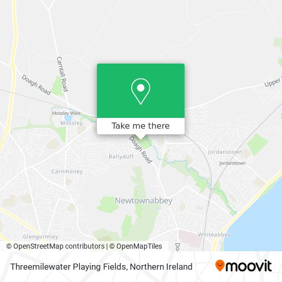 Threemilewater Playing Fields map