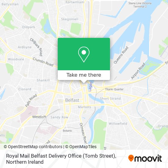 Royal Mail Belfast Delivery Office (Tomb Street) map