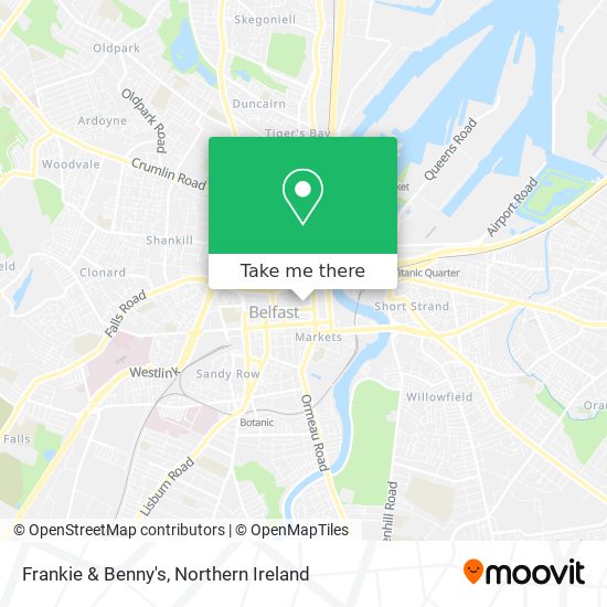 Frankie & Benny's map