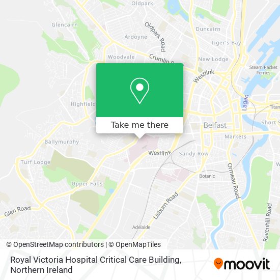 Royal Victoria Hospital Critical Care Building map
