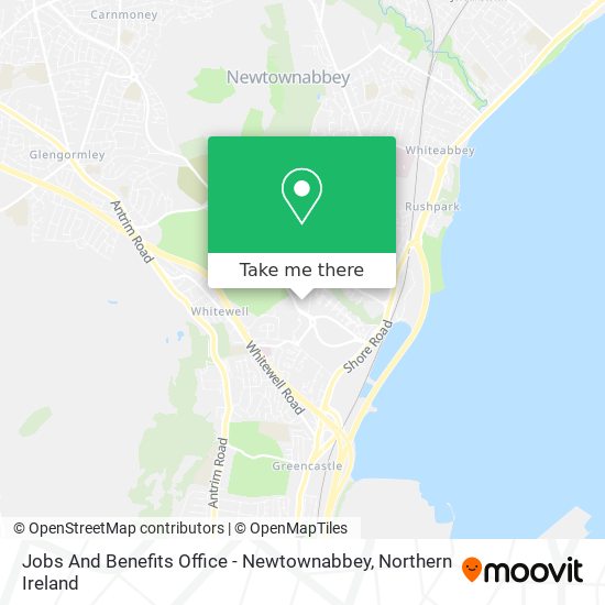 Jobs And Benefits Office - Newtownabbey map