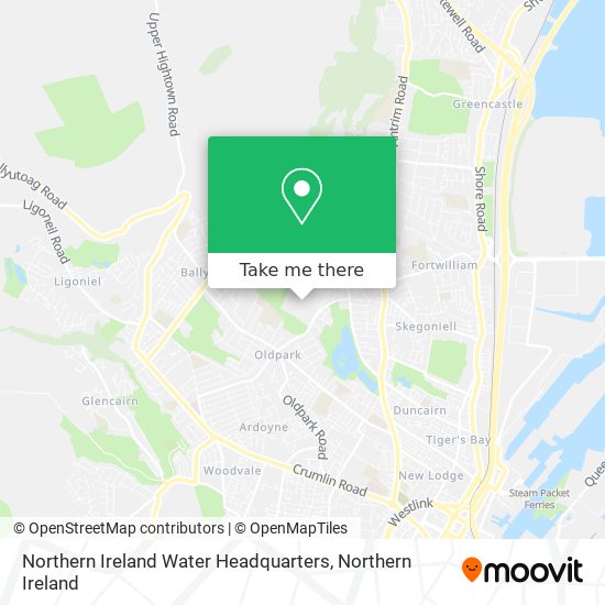 Northern Ireland Water Headquarters map