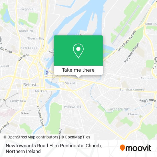 Newtownards Road Elim Penticostal Church map