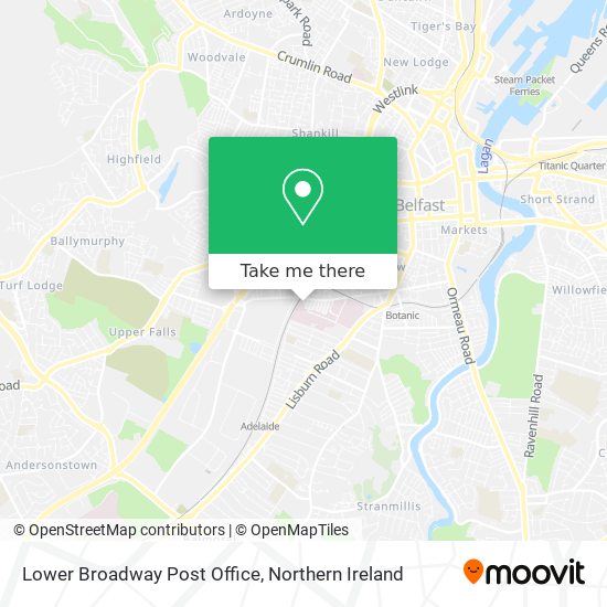 Lower Broadway Post Office map