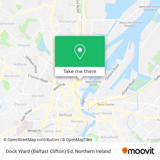 Dock Ward (Belfast Clifton) Ed map