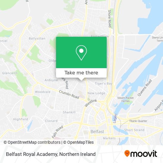 Belfast Royal Academy map