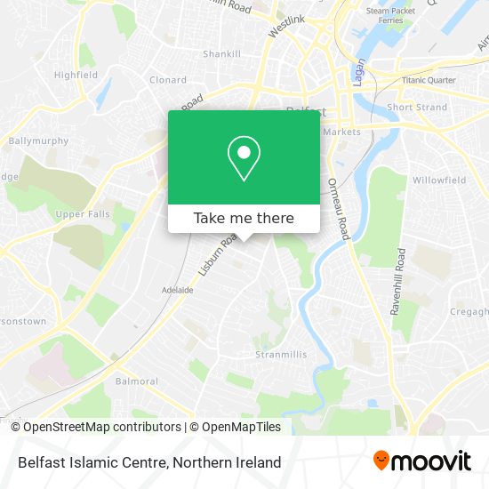 Belfast Islamic Centre map