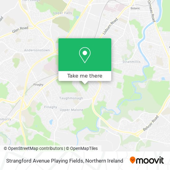 Strangford Avenue Playing Fields map