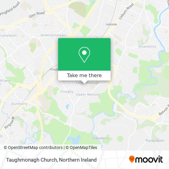 Taughmonagh Church map