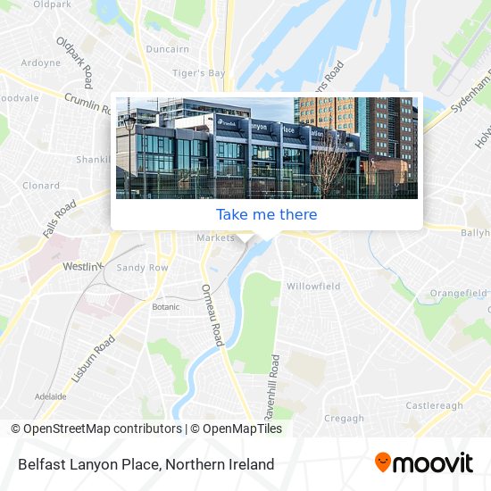 Belfast Lanyon Place map