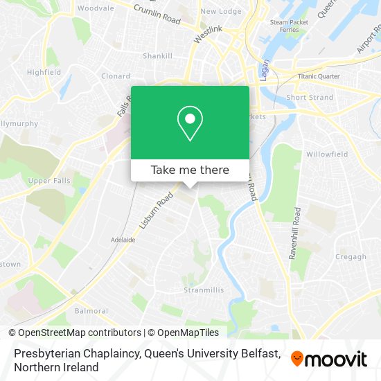 Presbyterian Chaplaincy, Queen's University Belfast map