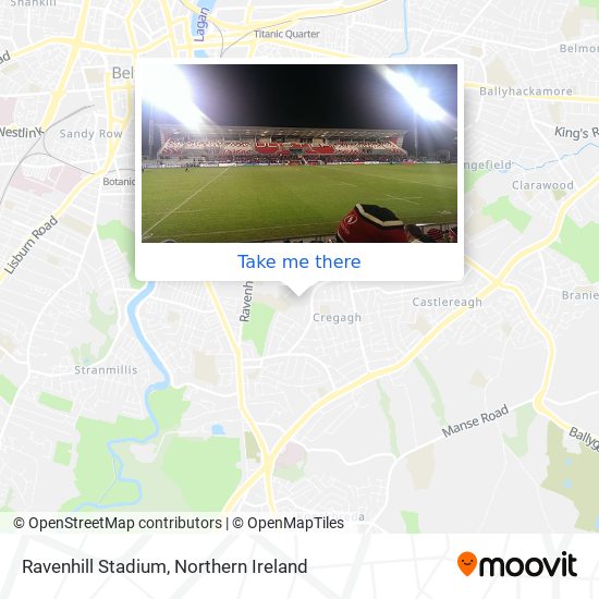 Ravenhill Stadium map