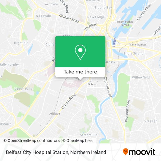 Belfast City Hospital Station map