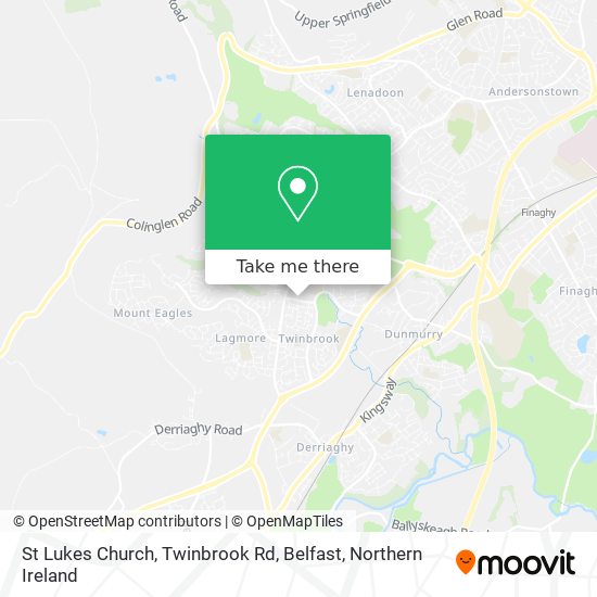 St Lukes Church, Twinbrook Rd, Belfast map