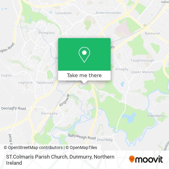 ST.Colman's Parish Church, Dunmurry map