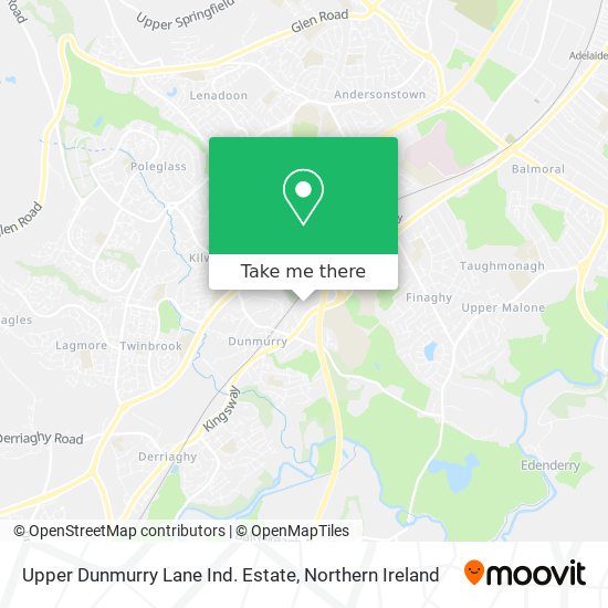 Upper Dunmurry Lane Ind. Estate map