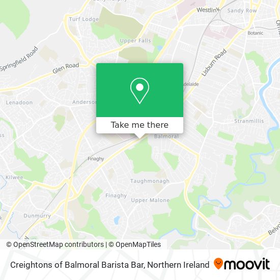 Creightons of Balmoral Barista Bar map