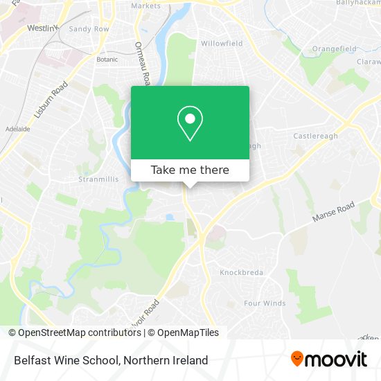 Belfast Wine School map
