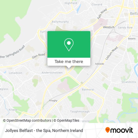 Jollyes Belfast - the Spa map