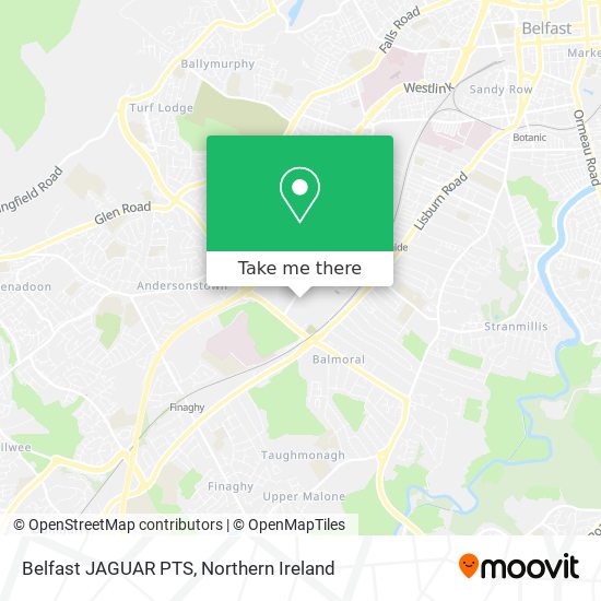 Belfast JAGUAR PTS map