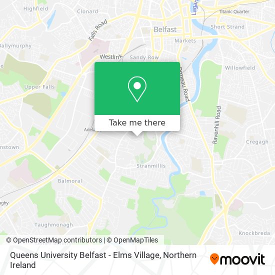 Queens University Belfast - Elms Village map