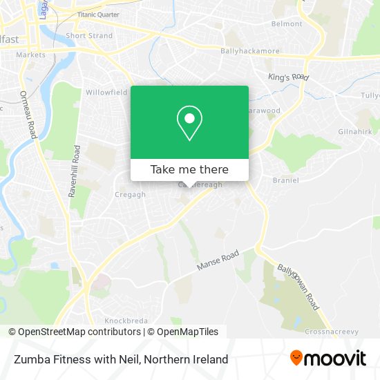 Zumba Fitness with Neil map