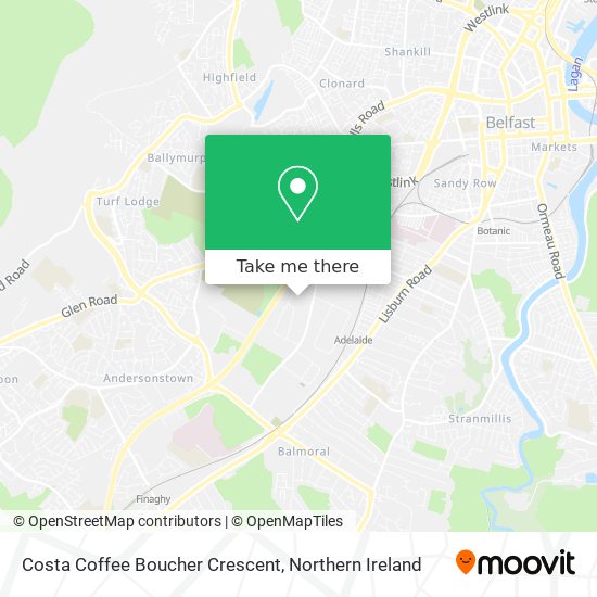 Costa Coffee Boucher Crescent map