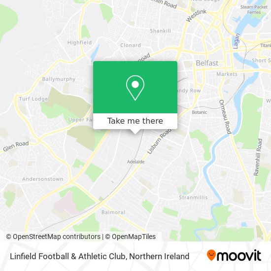 Linfield Football & Athletic Club map