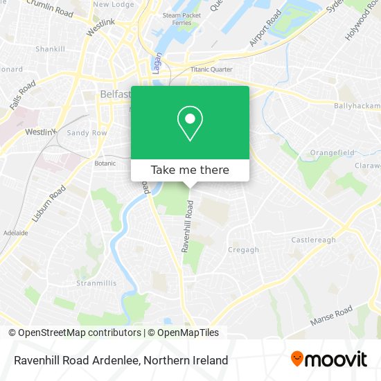 Ravenhill Road Ardenlee map