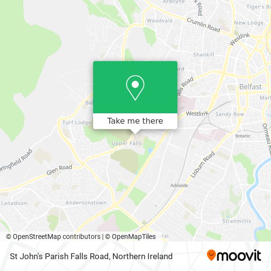 St John's Parish Falls Road map