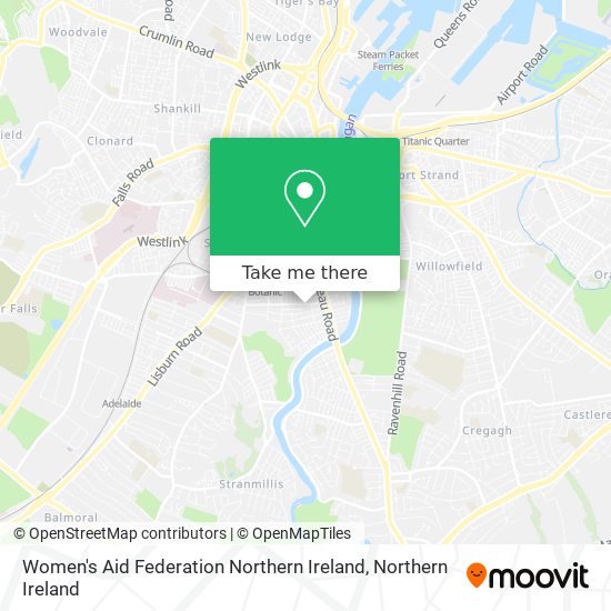 Women's Aid Federation Northern Ireland map