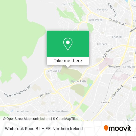 Whiterock Road B.I.H.F.E map