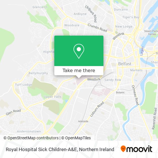 Royal Hospital Sick Children-A&E map