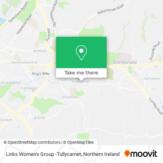 Links Women's Group -Tullycarnet map