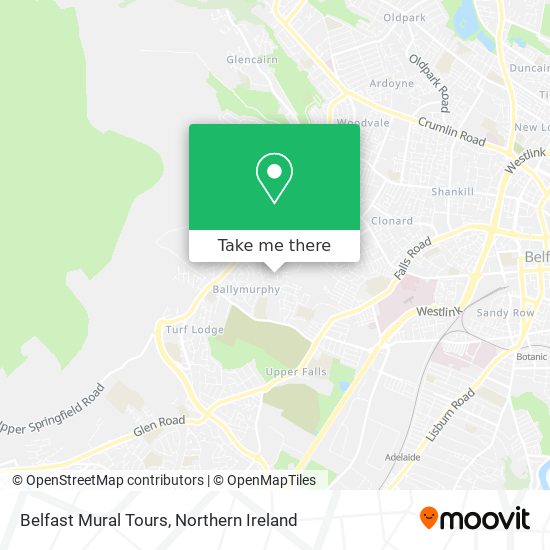 Belfast Mural Tours map