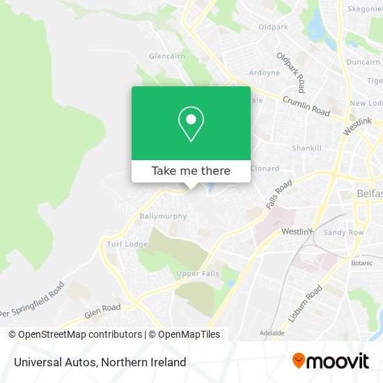 Universal Autos map