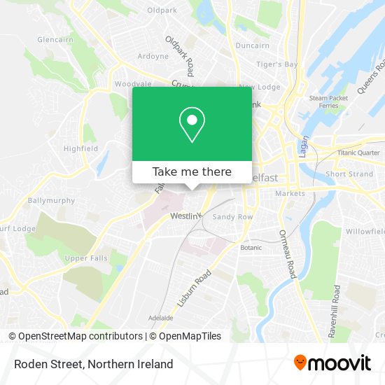 Roden Street map