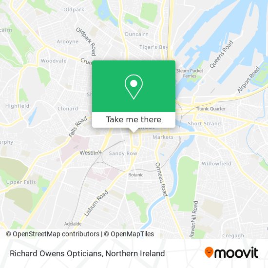 Richard Owens Opticians map