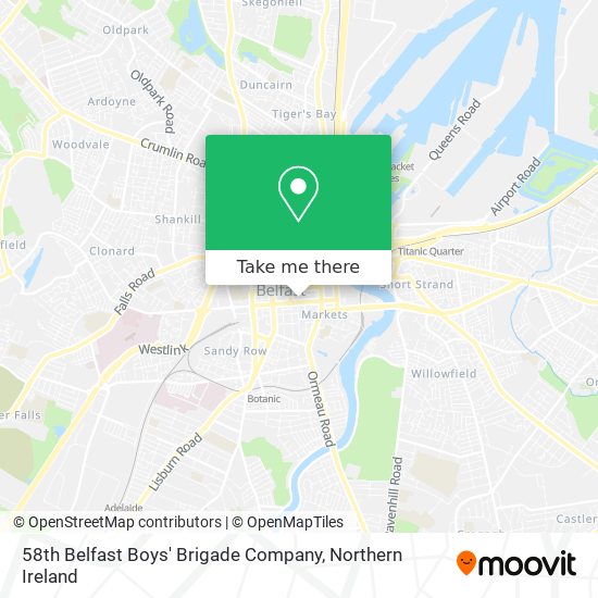 58th Belfast Boys' Brigade Company map