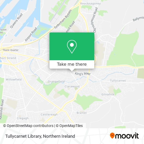 Tullycarnet Library map