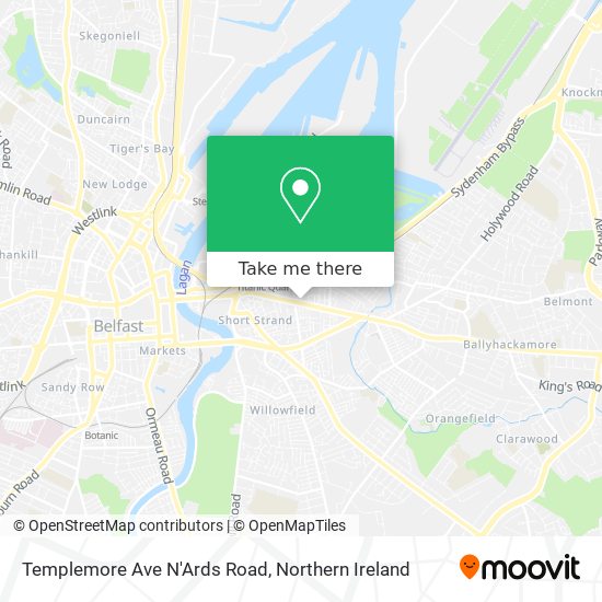 Templemore Ave N'Ards Road map