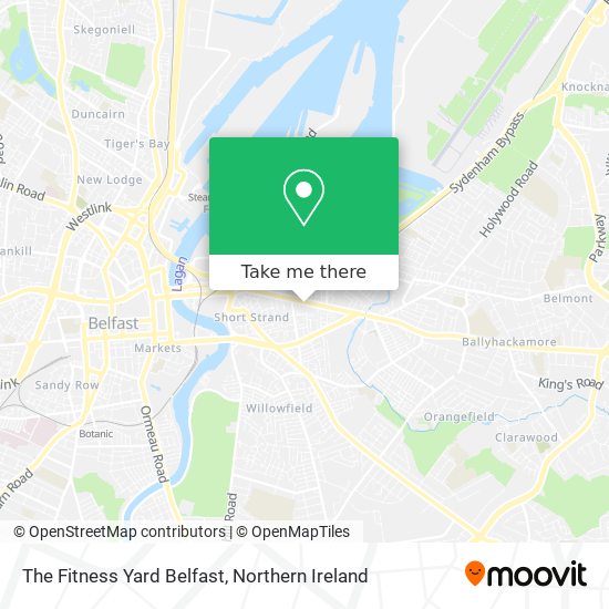 The Fitness Yard Belfast map