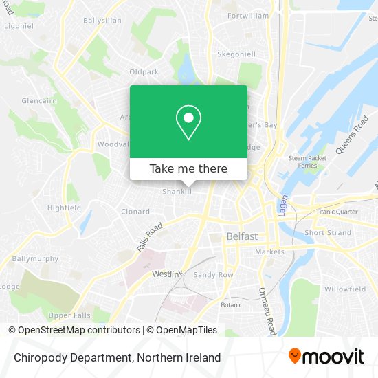 Chiropody Department map