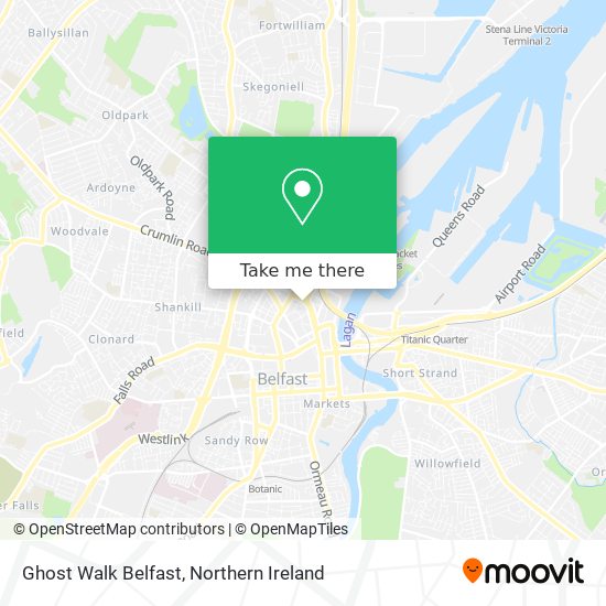 Ghost Walk Belfast map