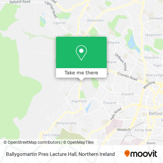 Ballygomartin Pres Lecture Hall map