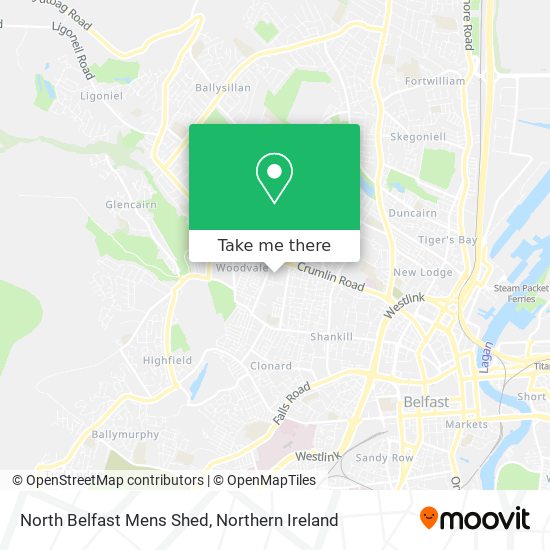 North Belfast Mens Shed map
