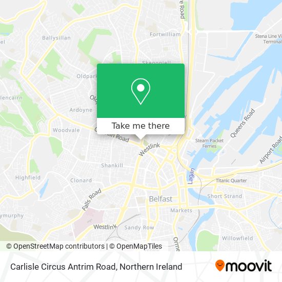 Carlisle Circus Antrim Road map