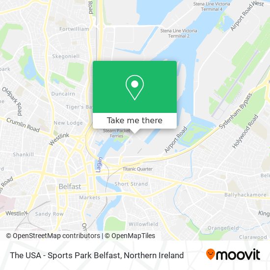 The USA - Sports Park Belfast map