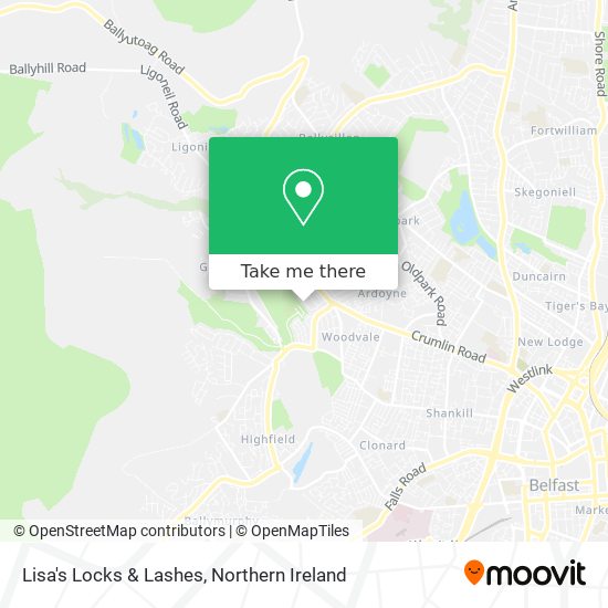 Lisa's Locks & Lashes map